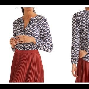 Boden Paris Print Blouse